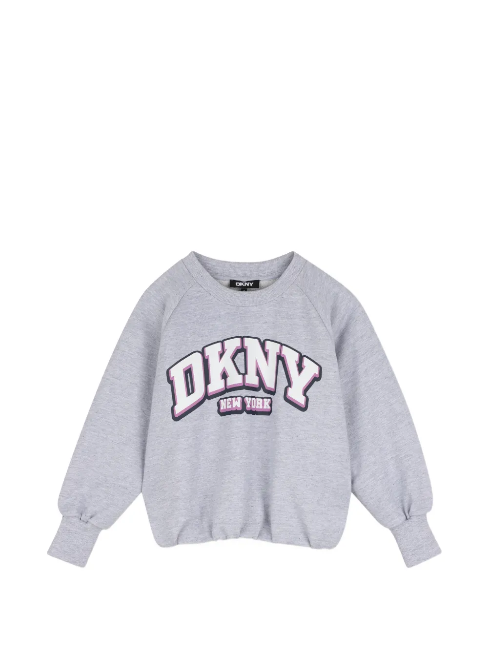 Dkny Kids Felpa con logo e maniche lunghe - Grigio
