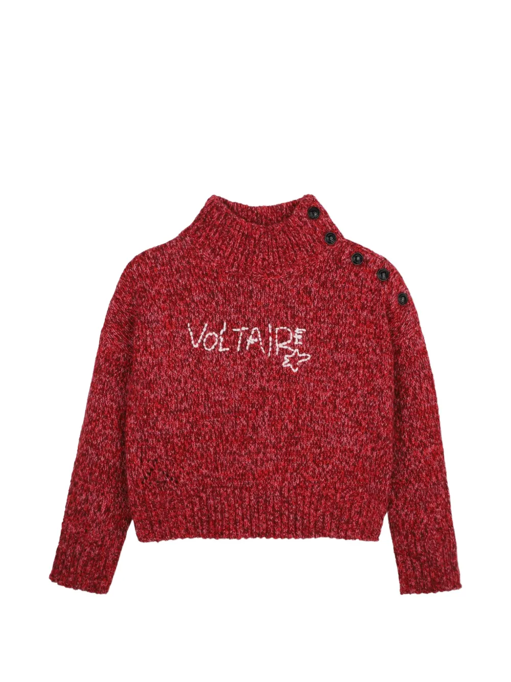 Zadig & Voltaire Kids Maglione con ricamo - Rosso