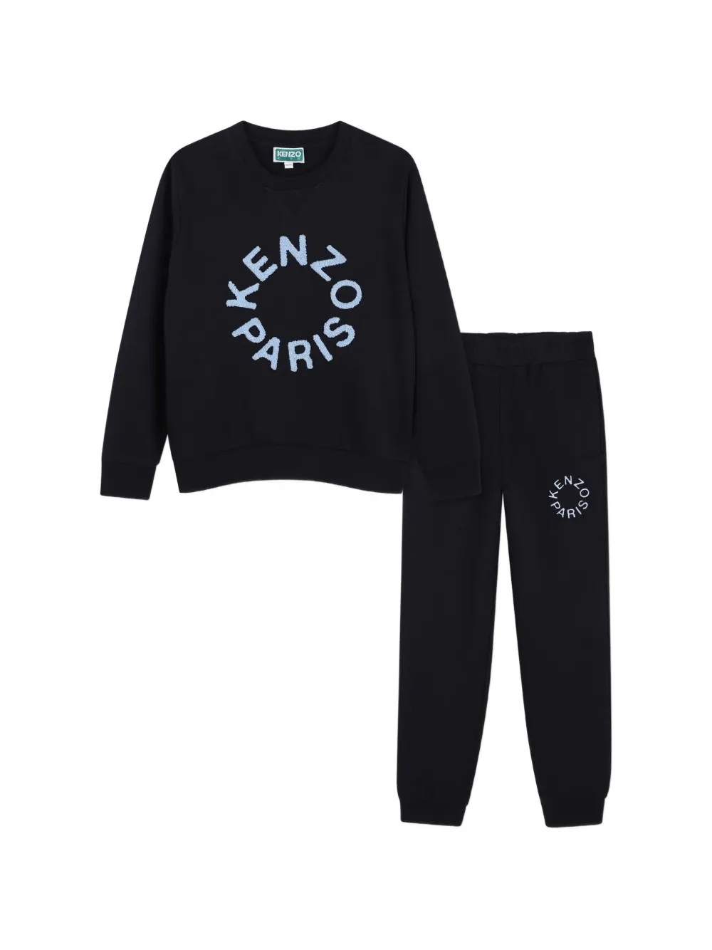 Kenzo Kids Tuta sportiva con logo - Nero