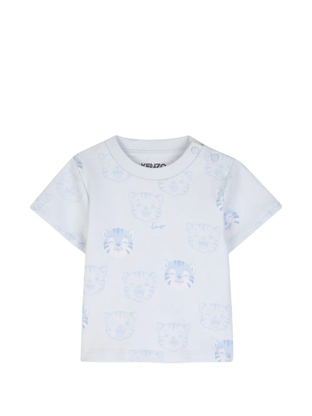 Kenzo Kids Katoenen set met tijger-print Blauw