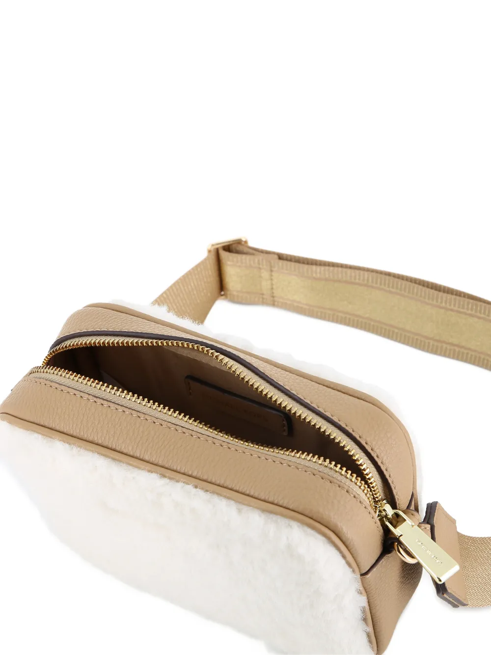 Michael Kors Kids Schoudertas van imitatie lamswol Beige