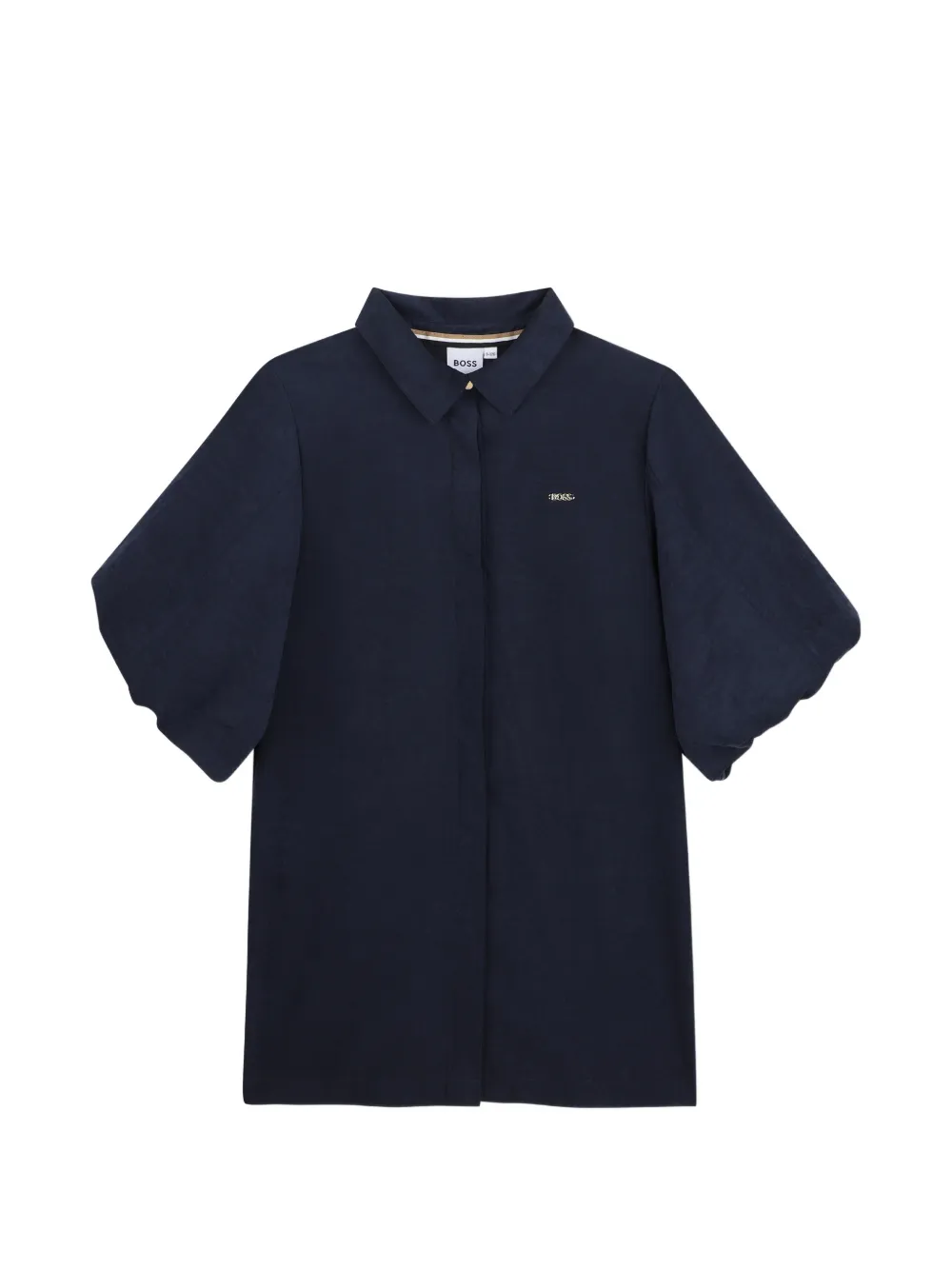 BOSS Kidswear Kleid mit Puffärmeln - Blau