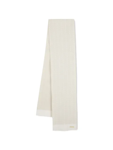 Michael Kors Kids white logo-plaque scarf