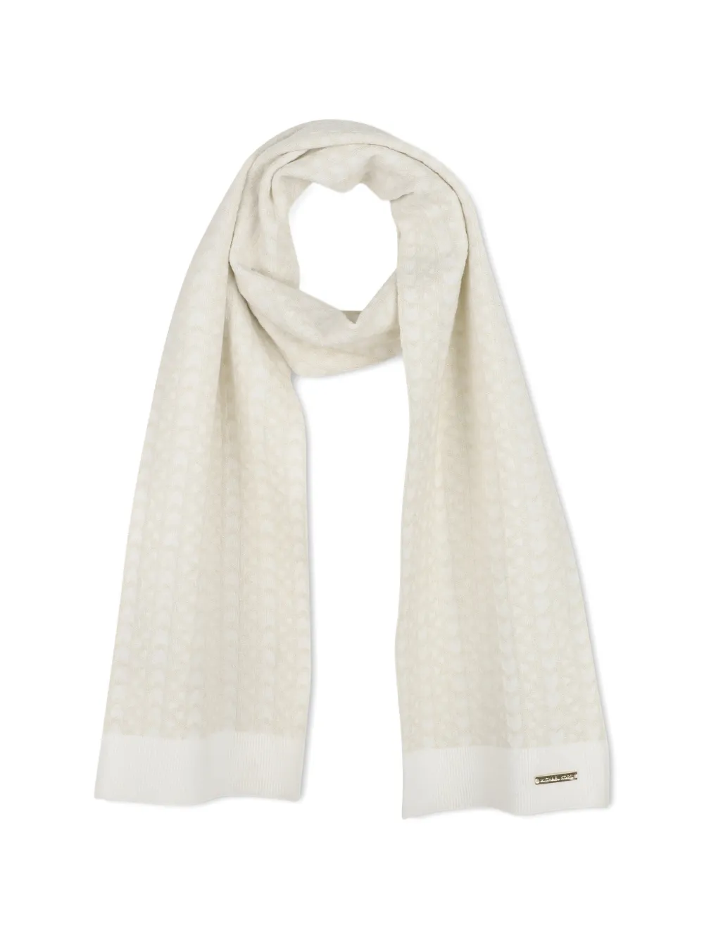 Michael Kors Kids Sjaal met logoplakkaat Beige