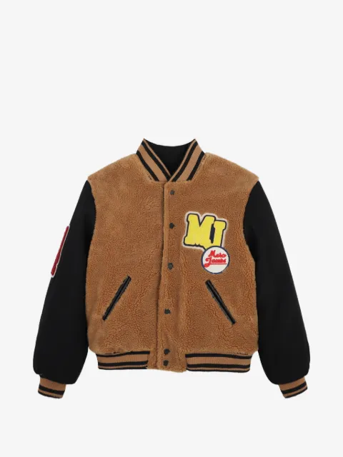 Marc Jacobs Kids patch-detail teddy-texture jacket