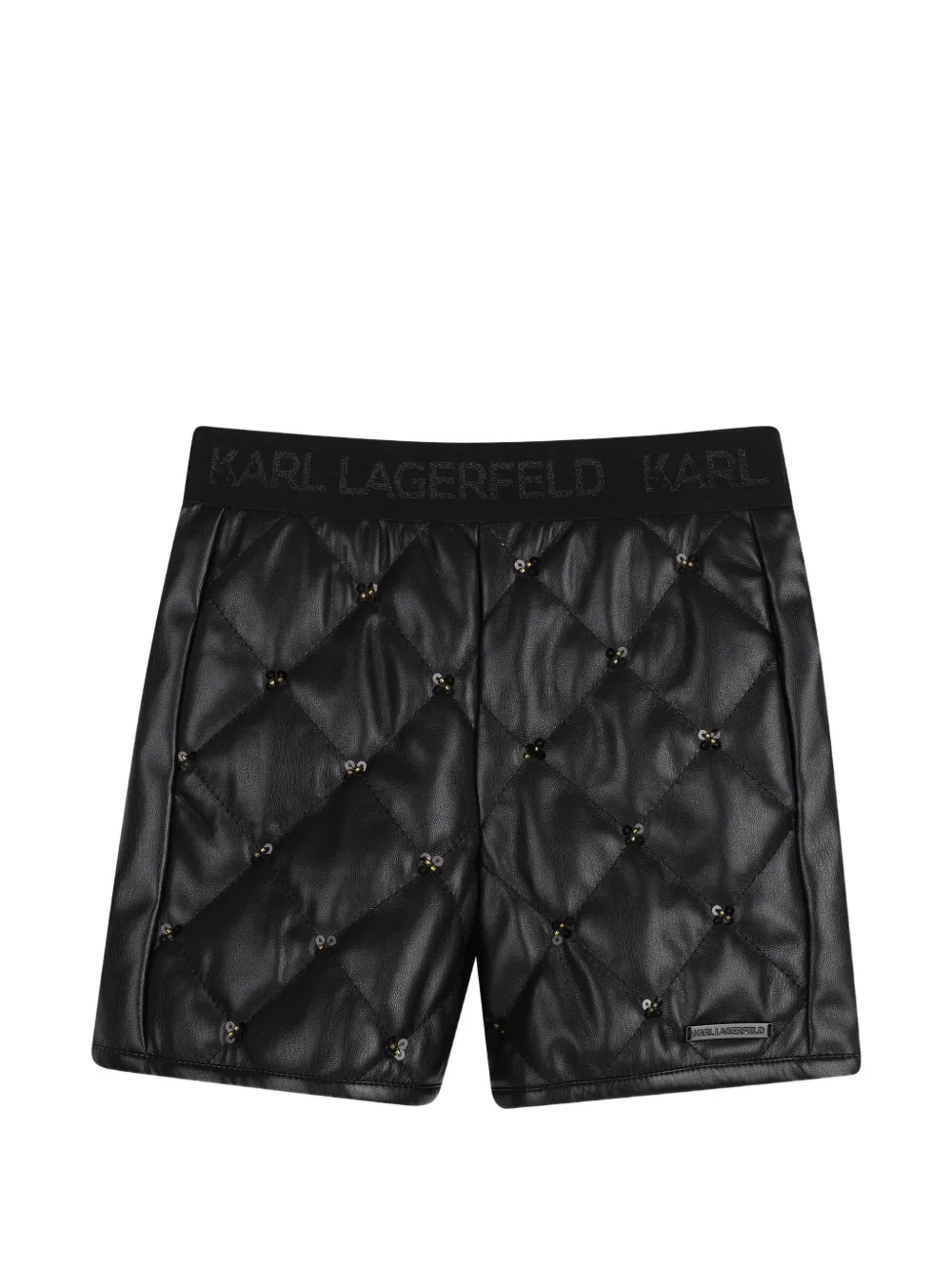 Karl Lagerfeld Kids Shorts con paillettes - Nero