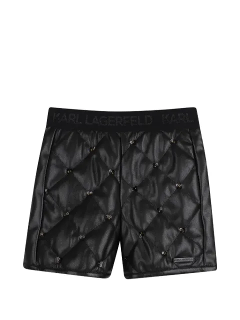 Karl Lagerfeld Kids quilted sequin-embellished shorts