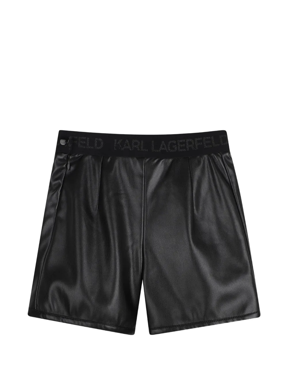 Karl Lagerfeld Kids Gewatteerde shorts verfraaid met pailletten Zwart
