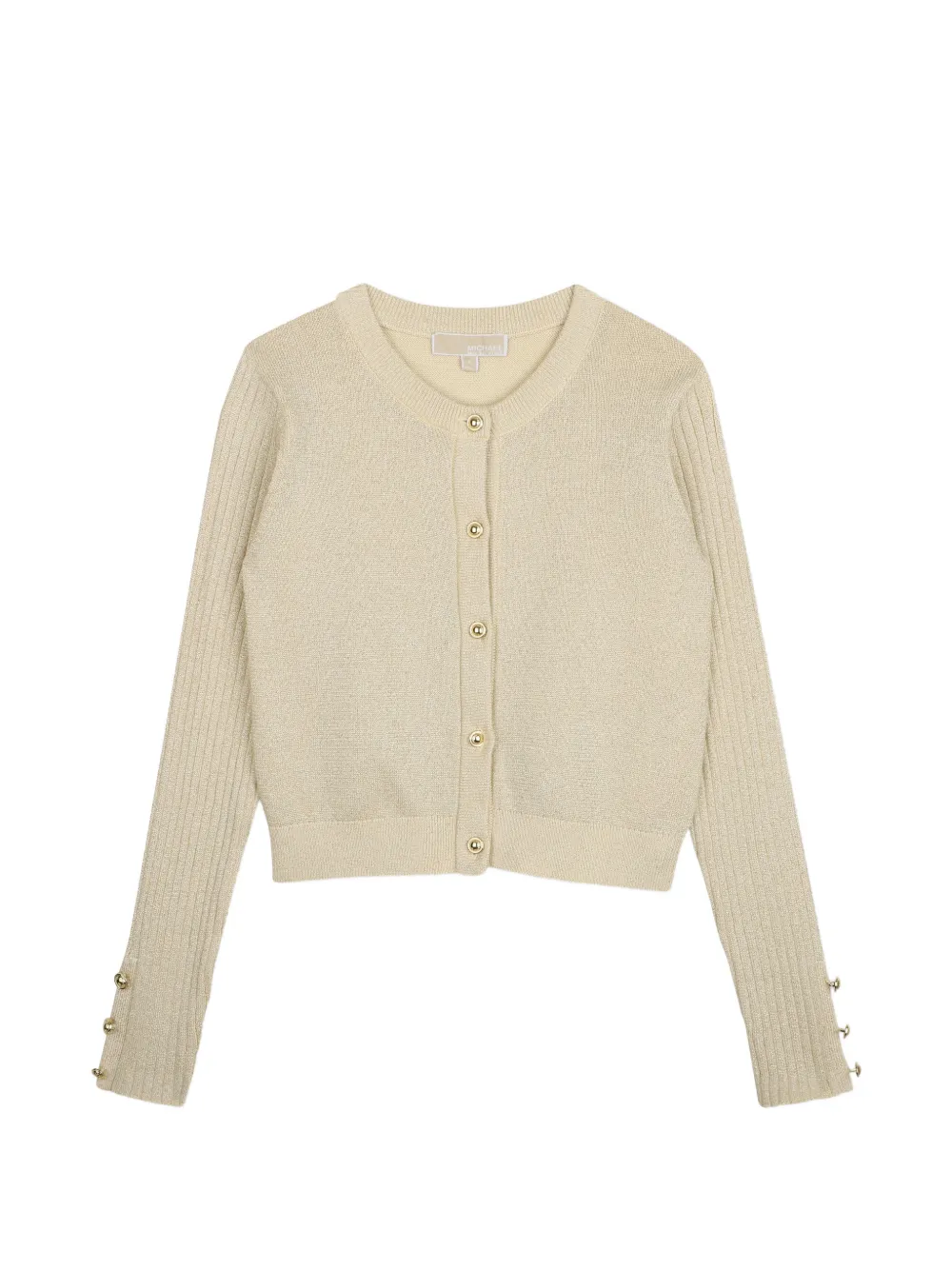 Michael Kors Kids Cardigan con maniche a coste - Toni neutri