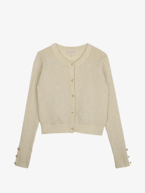 Michael Kors Kids ribbed-sleeve button-up cardigan