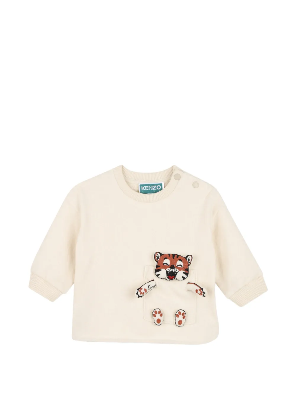 Kenzo Kids Trainingspak met tijger-patch Beige