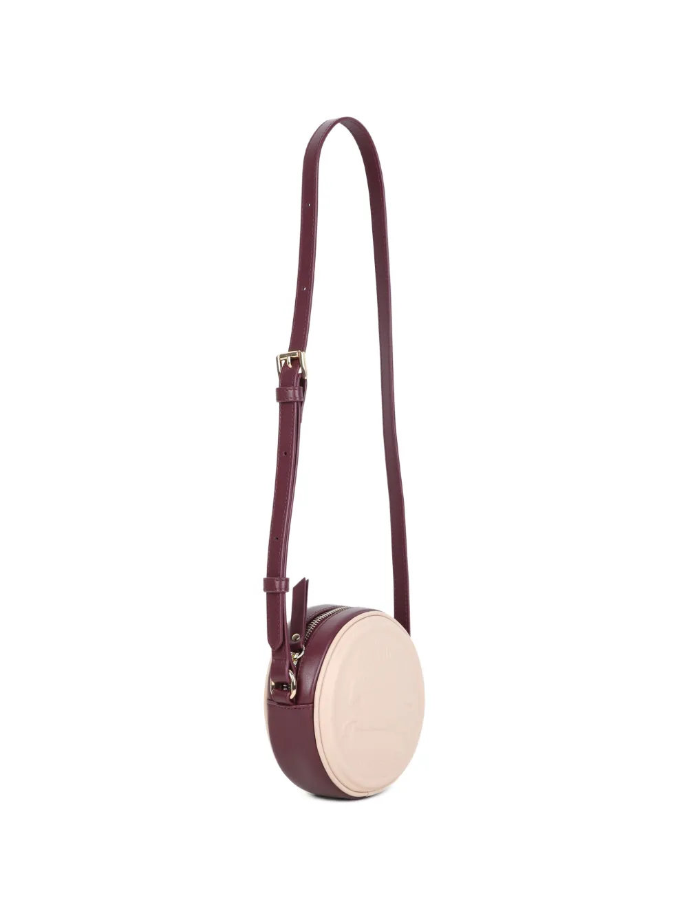 Chloé Kids Ronde schoudertas met reliëf Beige