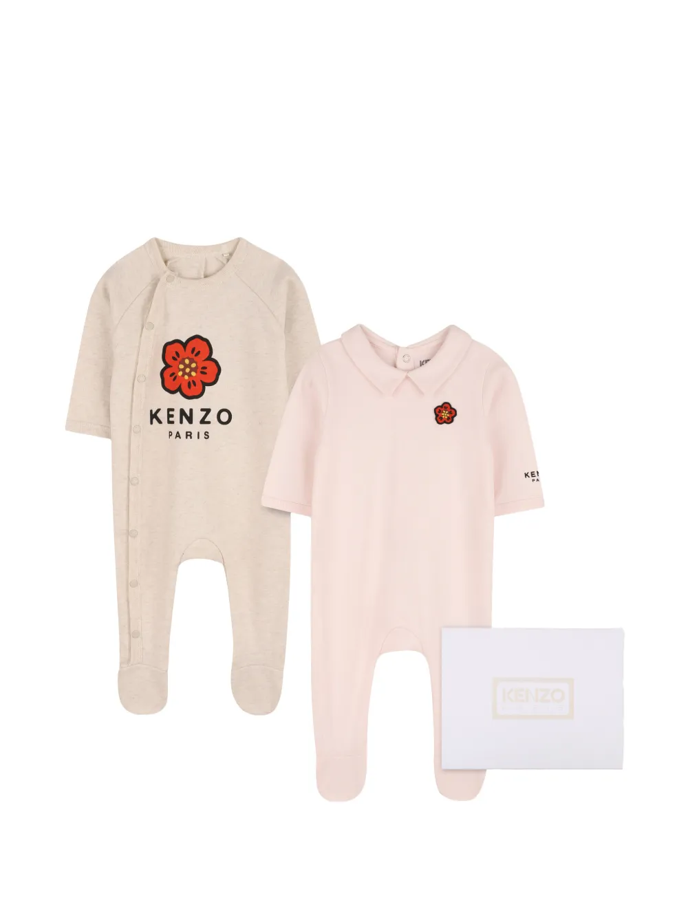 Kenzo Kids Pyjama mit Boke Flower-Print - Nude