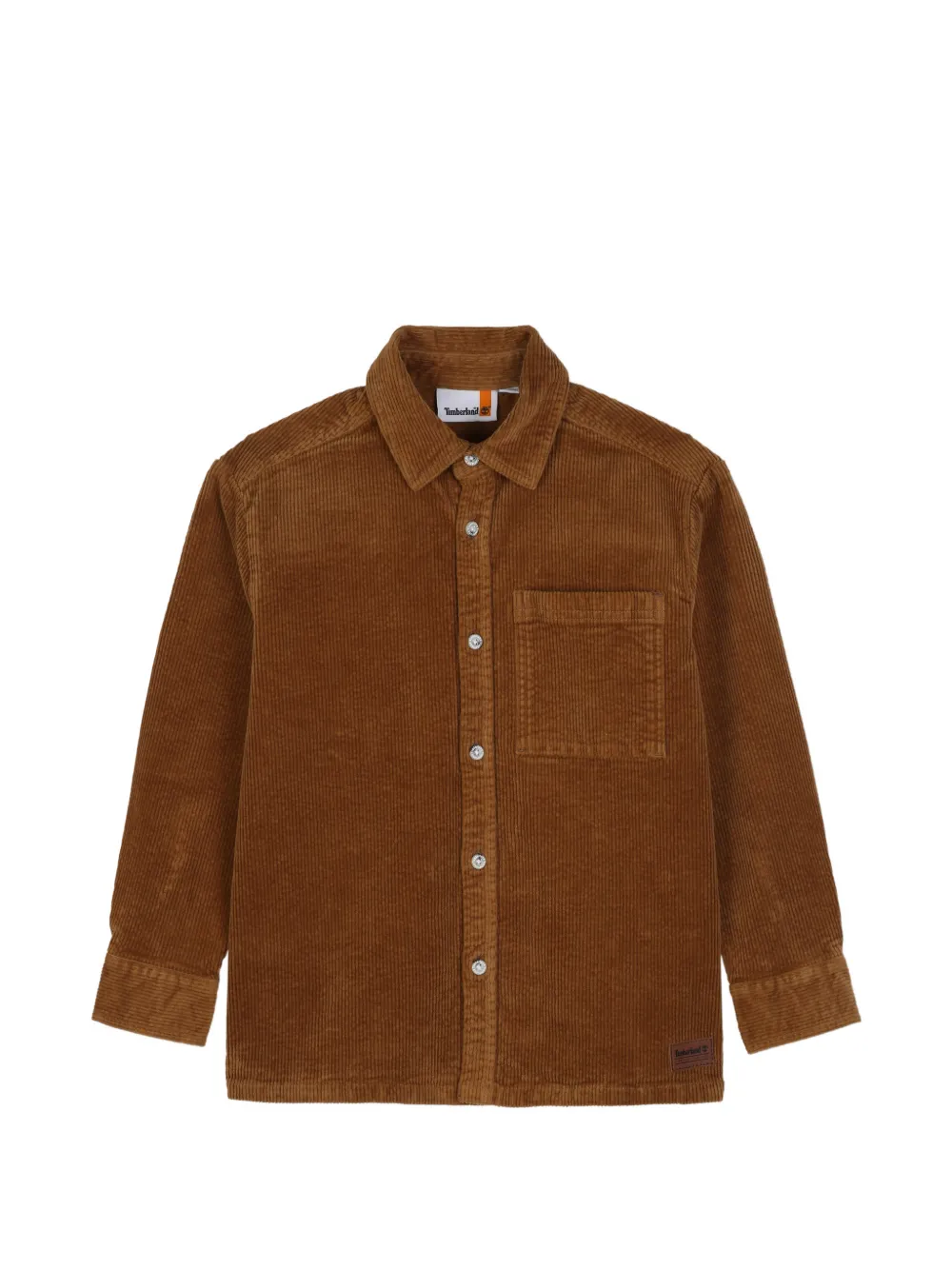 Timberland Kids corduroy chest-pocket shirt - Brown
