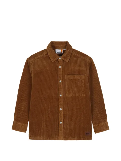 Timberland Kids camisa de pana con bolsillo en el pecho