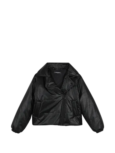 Karl Lagerfeld Kids glitter-effect quilted jacket