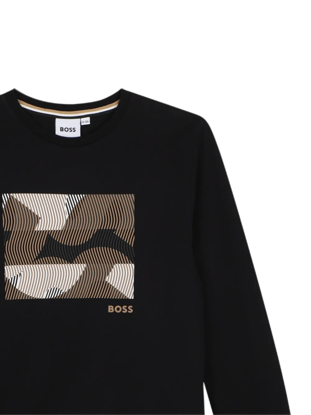 BOSS Kidswear long-sleeve t-shirt Zwart