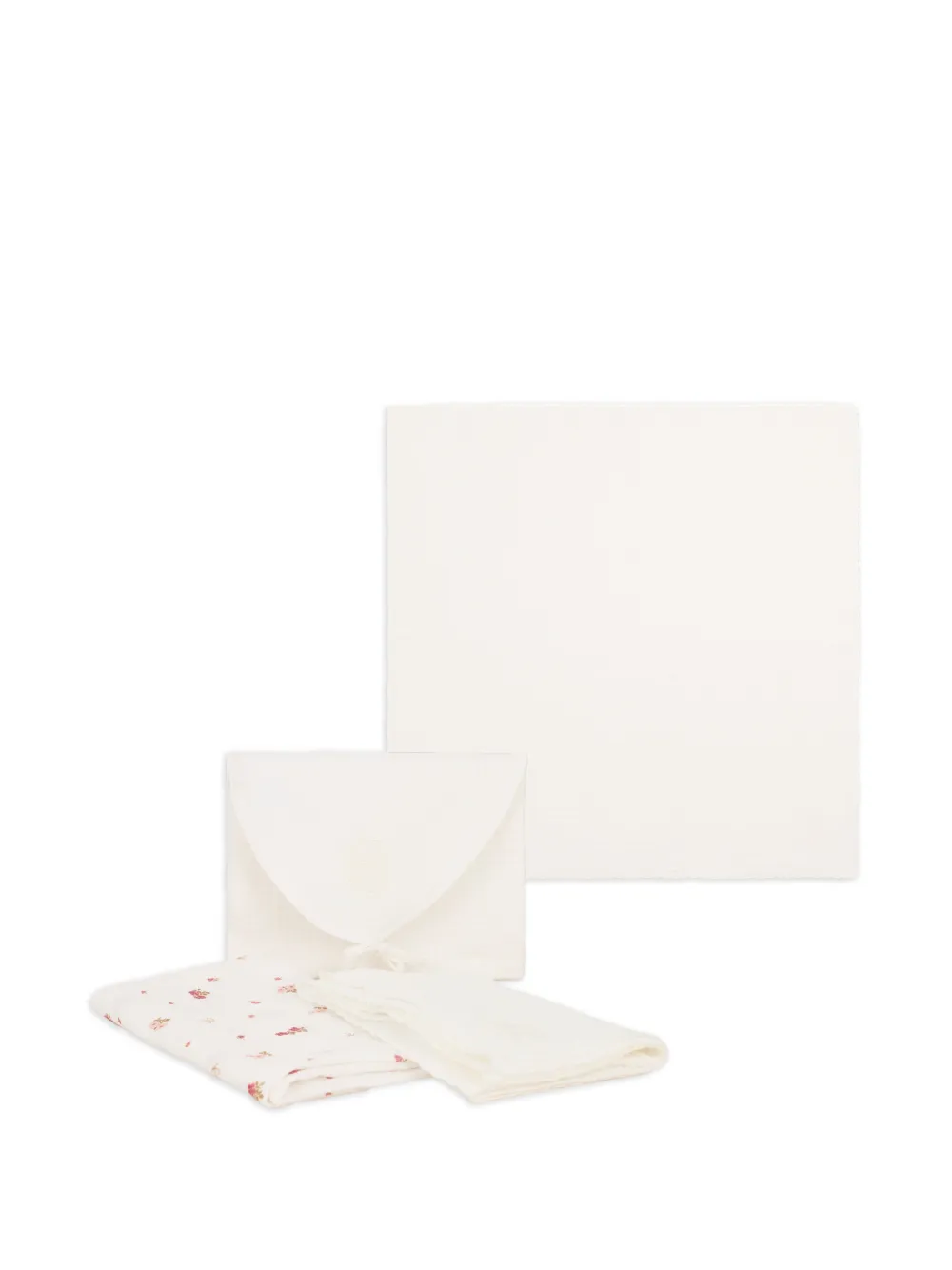 Chloé Kids katoenen geboorte cadeauset met bloemenprint Wit
