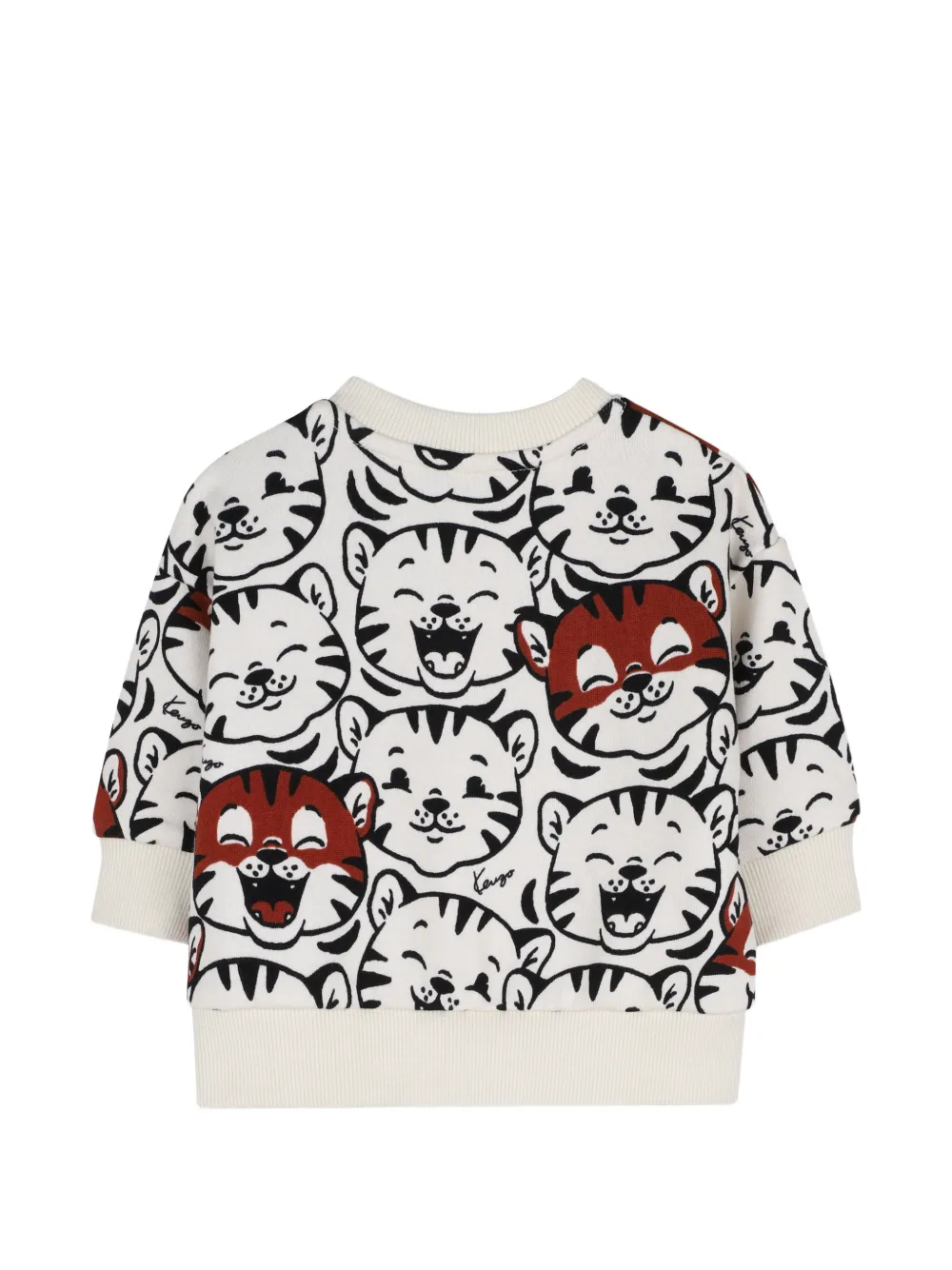 Kenzo Kids Trui met tijger-print Wit