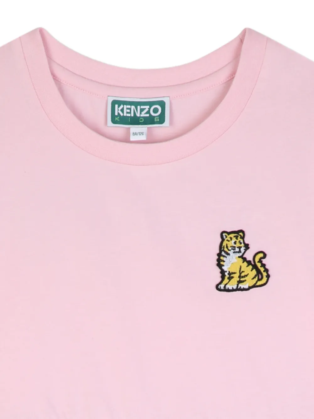 Kenzo Kids Gesmockte jurk met tijgerpatch Roze