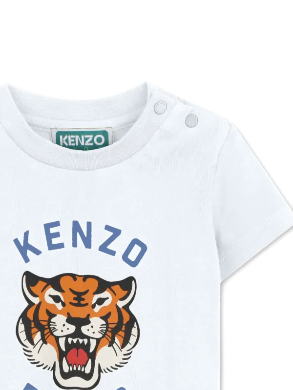 Kenzo Kids Tiger-print T-shirt | White | FARFETCH