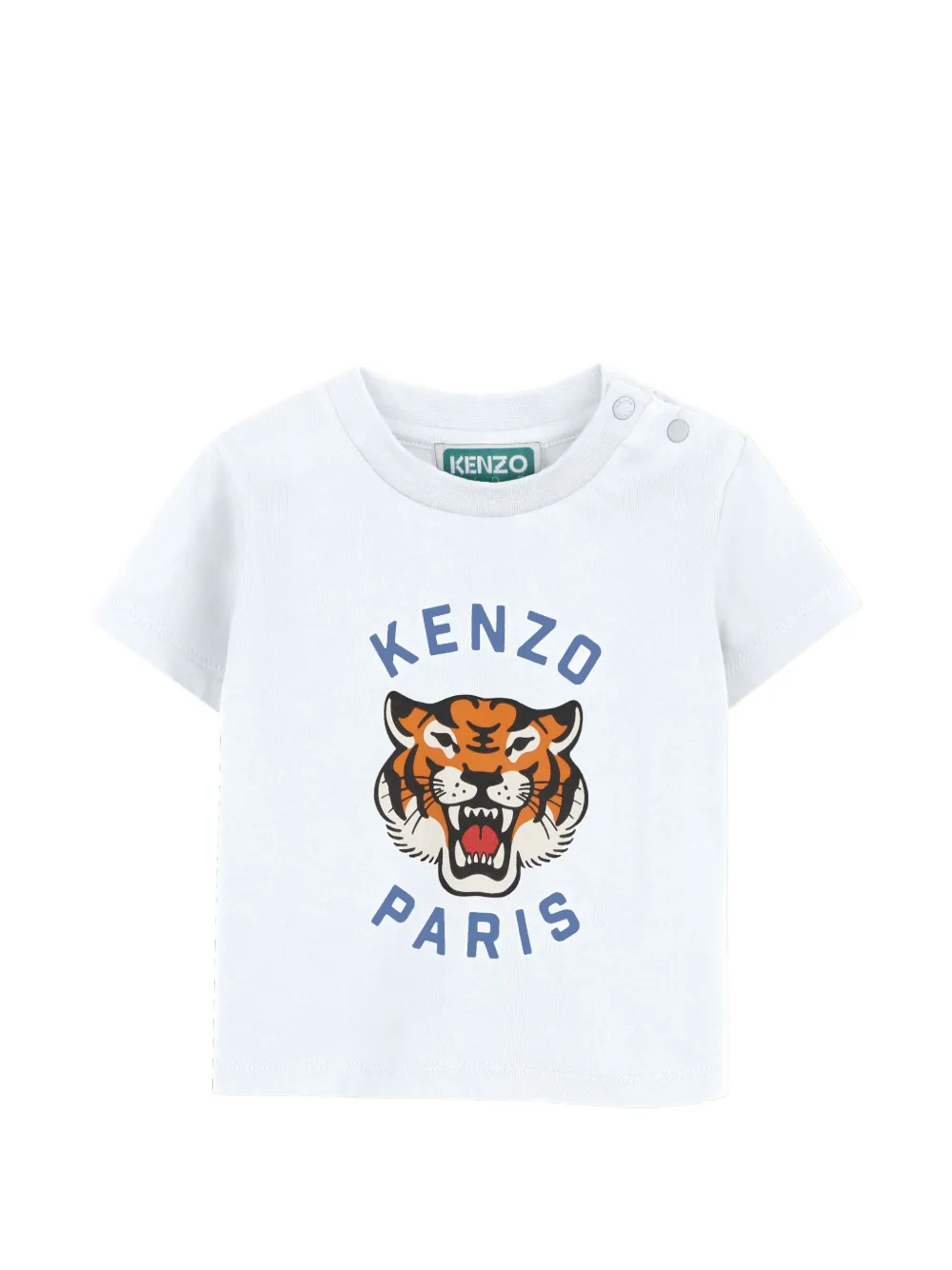 Kenzo Kids T-shirt con stampa Tigre - Bianco