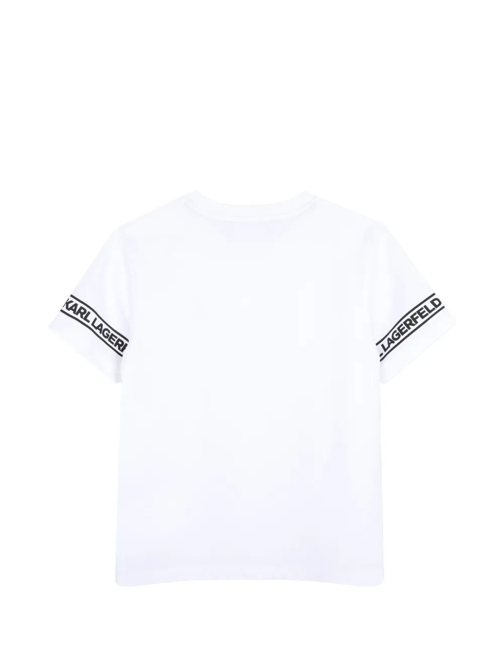 Karl Lagerfeld Kids T-shirt met logoband Wit