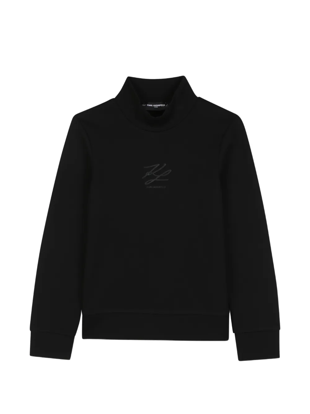 Karl Lagerfeld Kids logo-print high-neck top - Schwarz