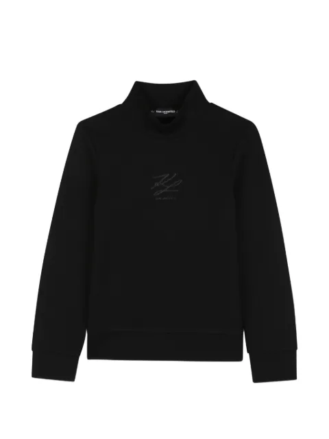 Karl Lagerfeld Kids logo-print high-neck top