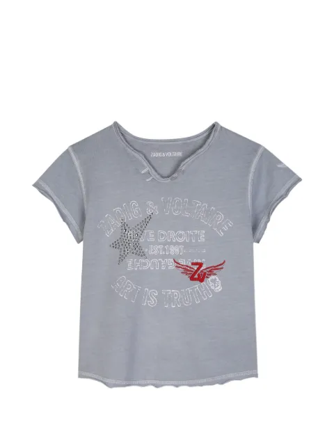 Zadig & Voltaire Kids playera con estampado gráfico