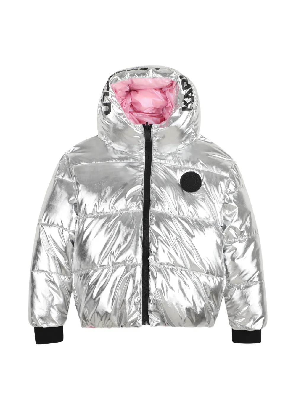 Karl Lagerfeld Kids Donsjack met capuchon Roze