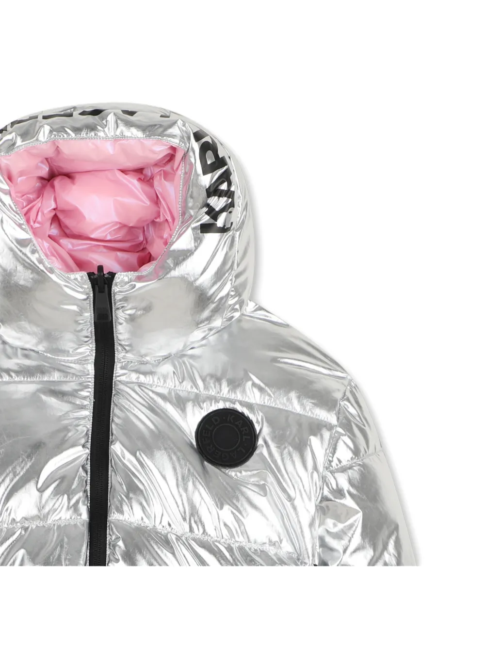 Karl Lagerfeld Kids Donsjack met capuchon Roze