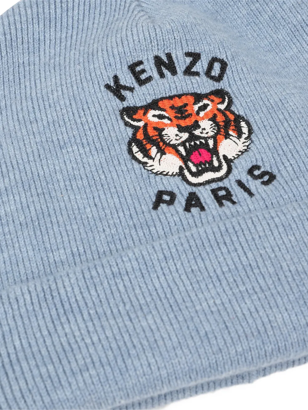Kenzo Kids Tiger Head geborduurde muts Blauw