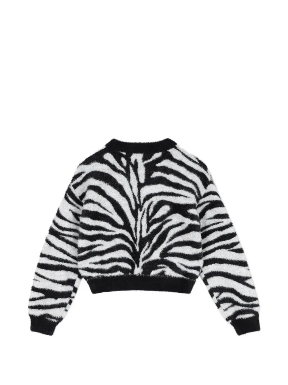 Michael Kors Kids Trui met geborduurd logo en zebraprint Zwart