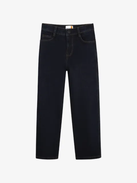 Timberland Kids logo-patch straight-leg jeans