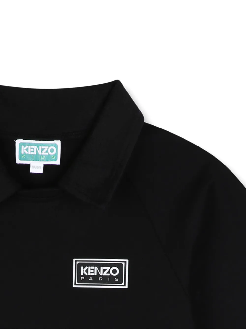 Kenzo Kids Sweater met logopatch en raglan mouwen Zwart