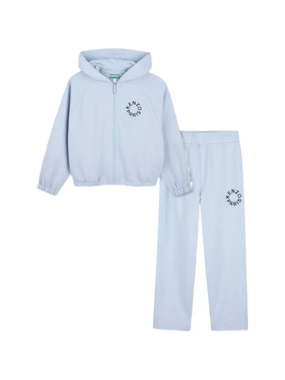 Kenzo Kids Tuta sportiva in cotone con logo - Blu