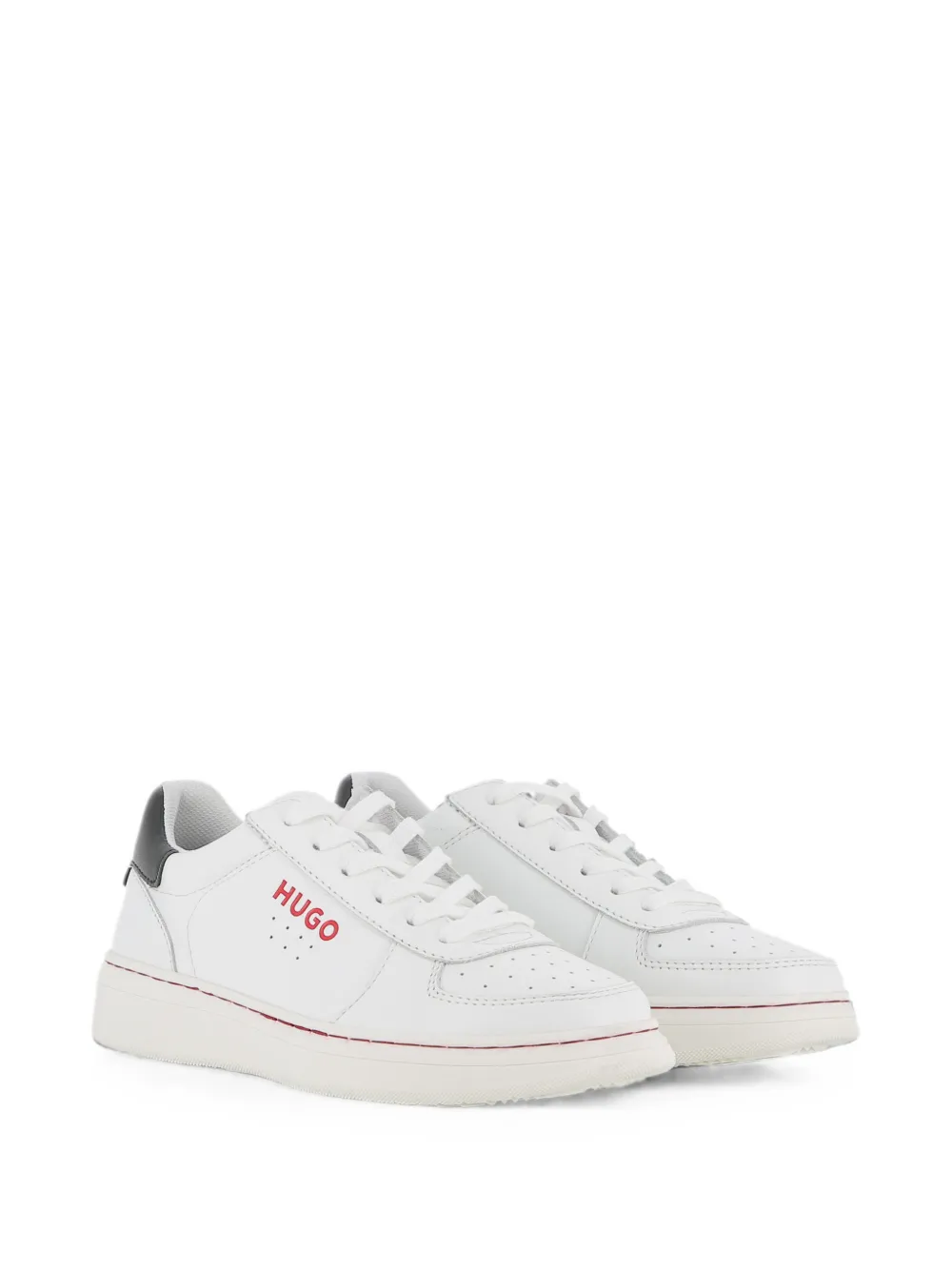 HUGO KIDS Perforierte Sneakers - Weiß