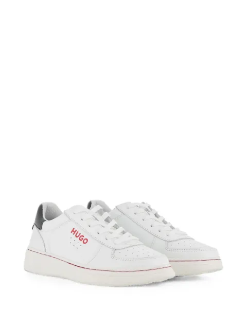 HUGO KIDS logo-print perforated sneakers