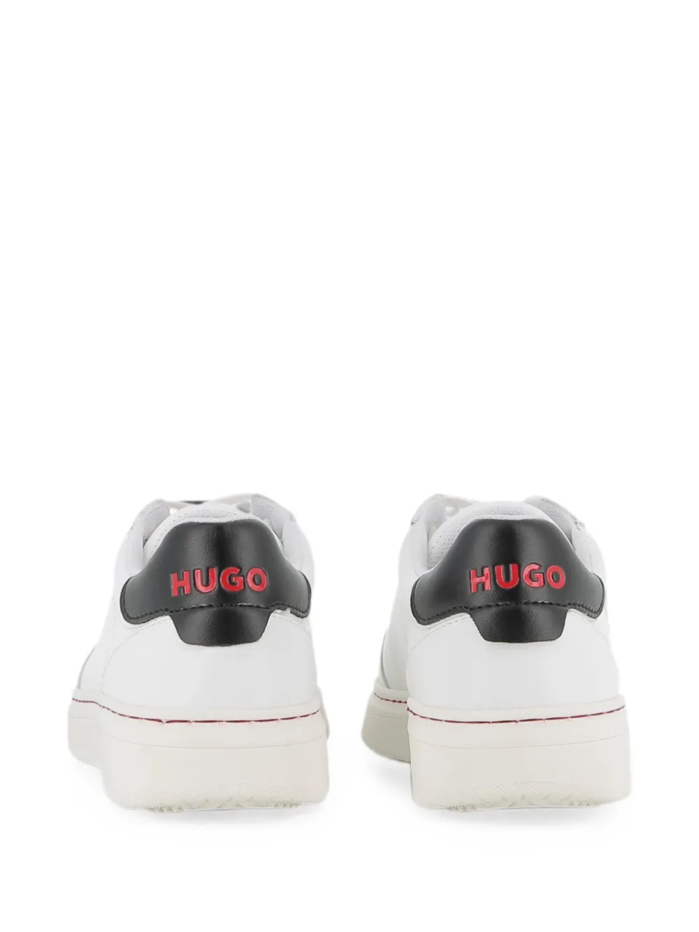 HUGO KIDS Sneakers met logo-print en geperforeerde details Wit
