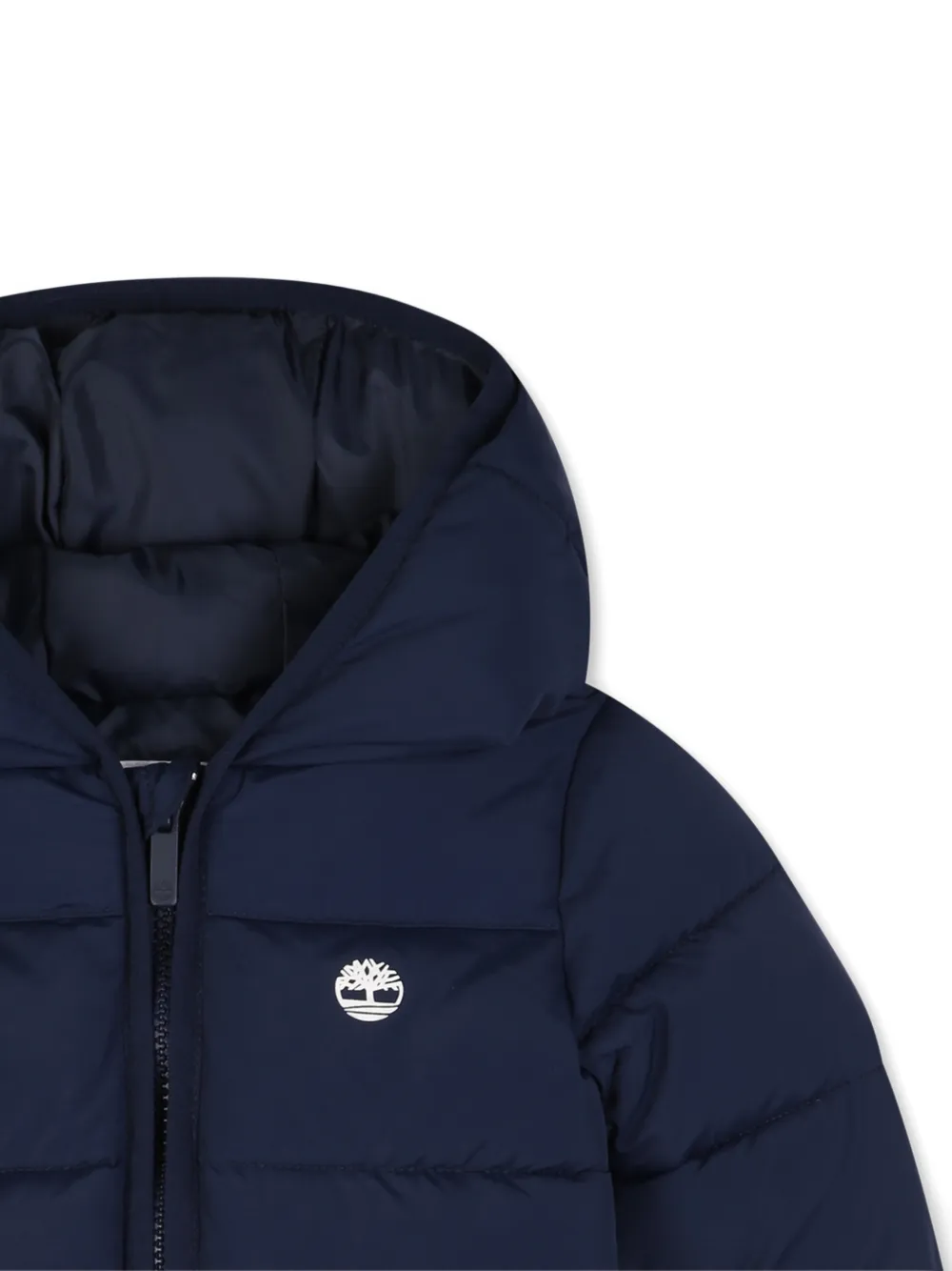 Timberland Kids Gewatteerd jack met logoprint Blauw