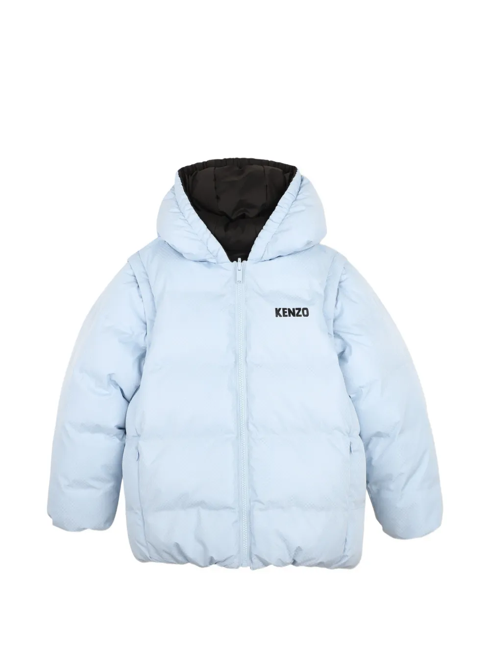 Kenzo Kids Donsjack met capuchon Zwart