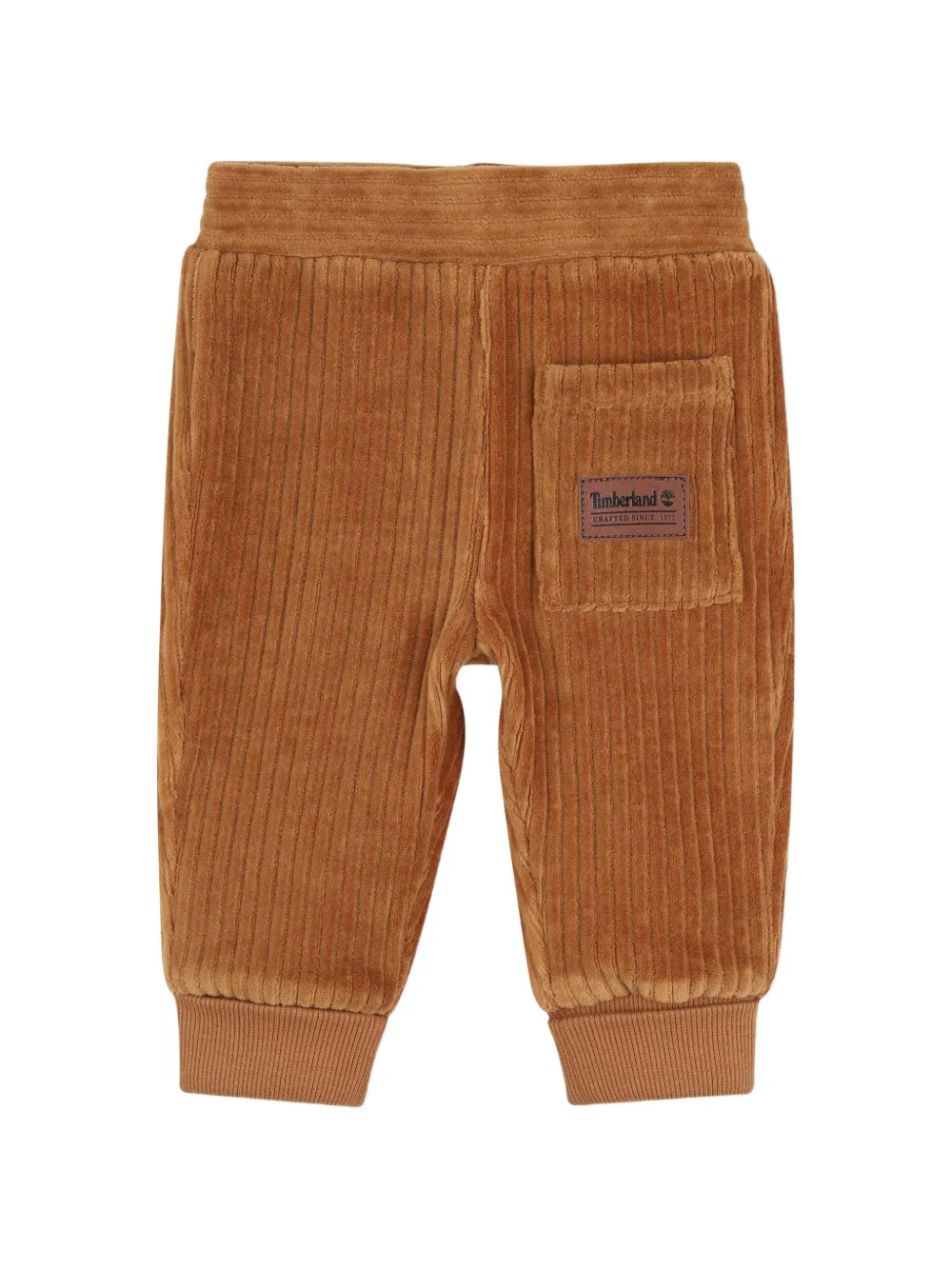 Timberland Kids Ribfluwelen set met beer-print Blauw