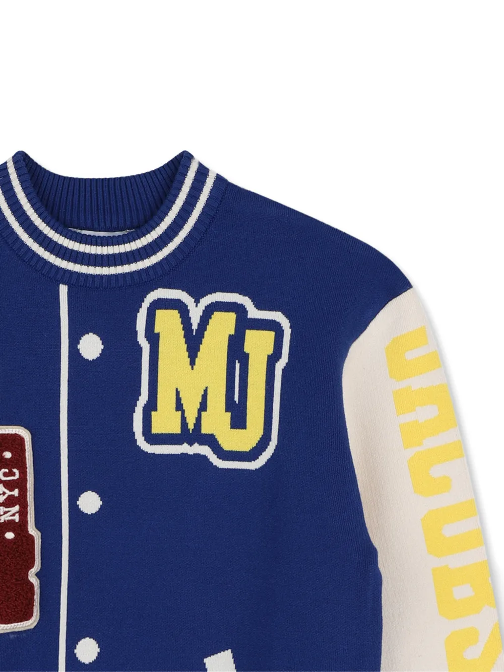 Marc Jacobs Kids Intarsia gebreide trui Blauw