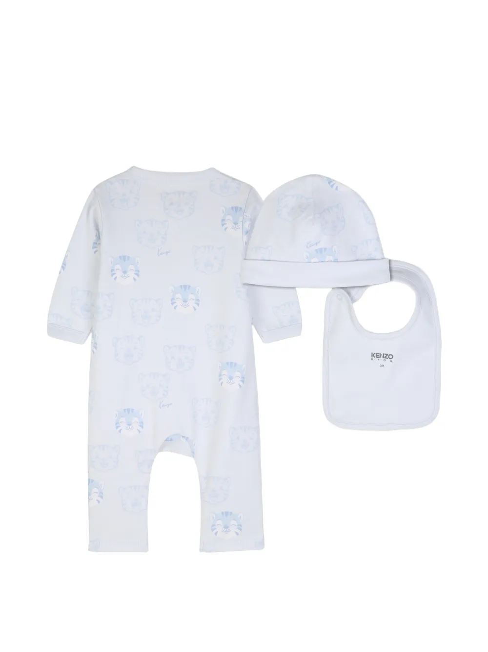 Kenzo Kids Katoenen set met tijger-print Blauw