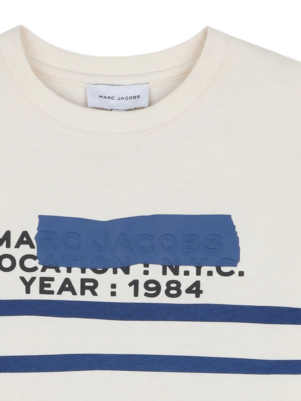 Marc Jacobs Kids Gestreept T-shirt Beige