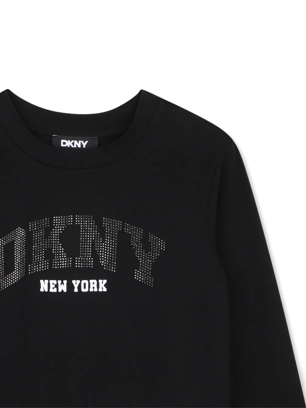 Dkny Kids T-shirt verfraaid met stras Zwart