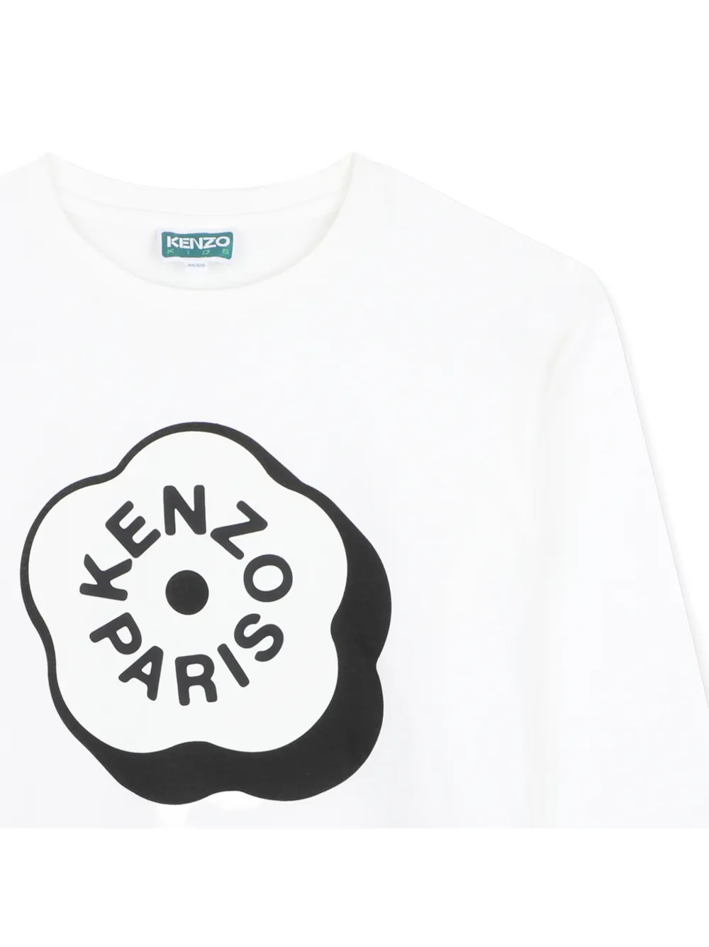 Kenzo Kids T-shirt met lange mouwen en Boke Flower-print Wit