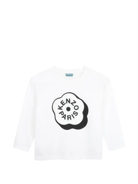 Kenzo Kids تيشيرت بأكمام طويلة وطبعة 'بوك فلاور'