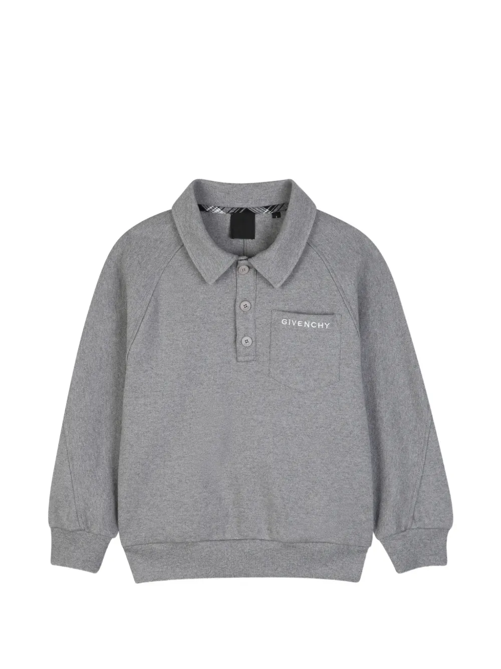 Givenchy Kids Polo con ricamo - Grigio